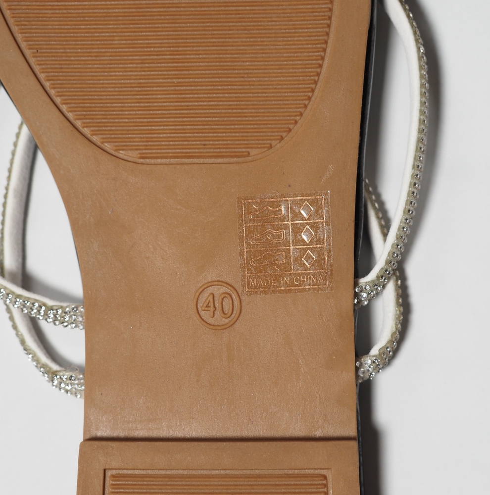 Black Rhinestone Sandals - Picture 4 of 5